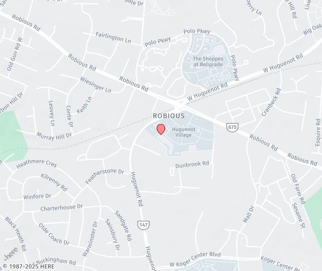 Location Map: 2003 Huguenot Road, Ste 104 Midlothian, Virginia 23235
