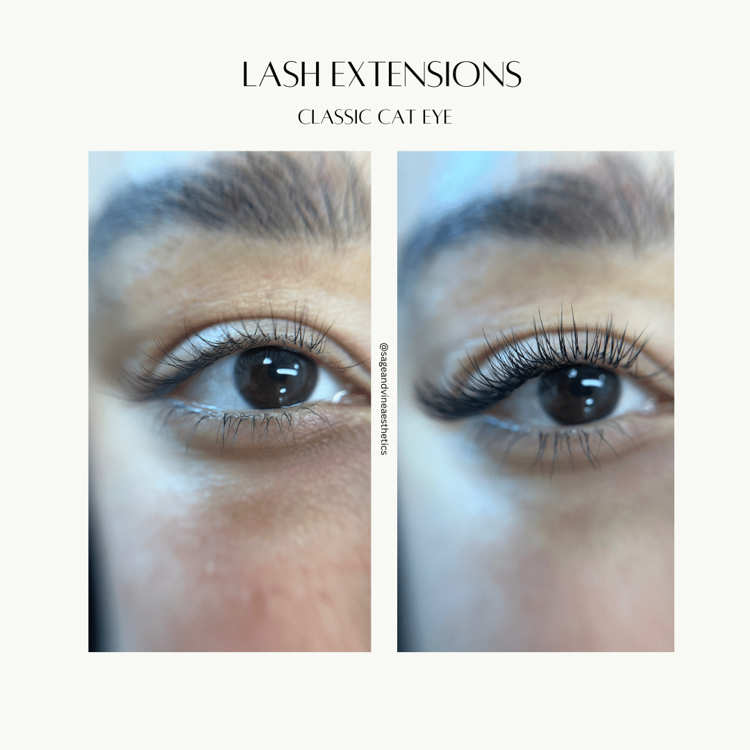 Before and After Image: Lash Extensions - front