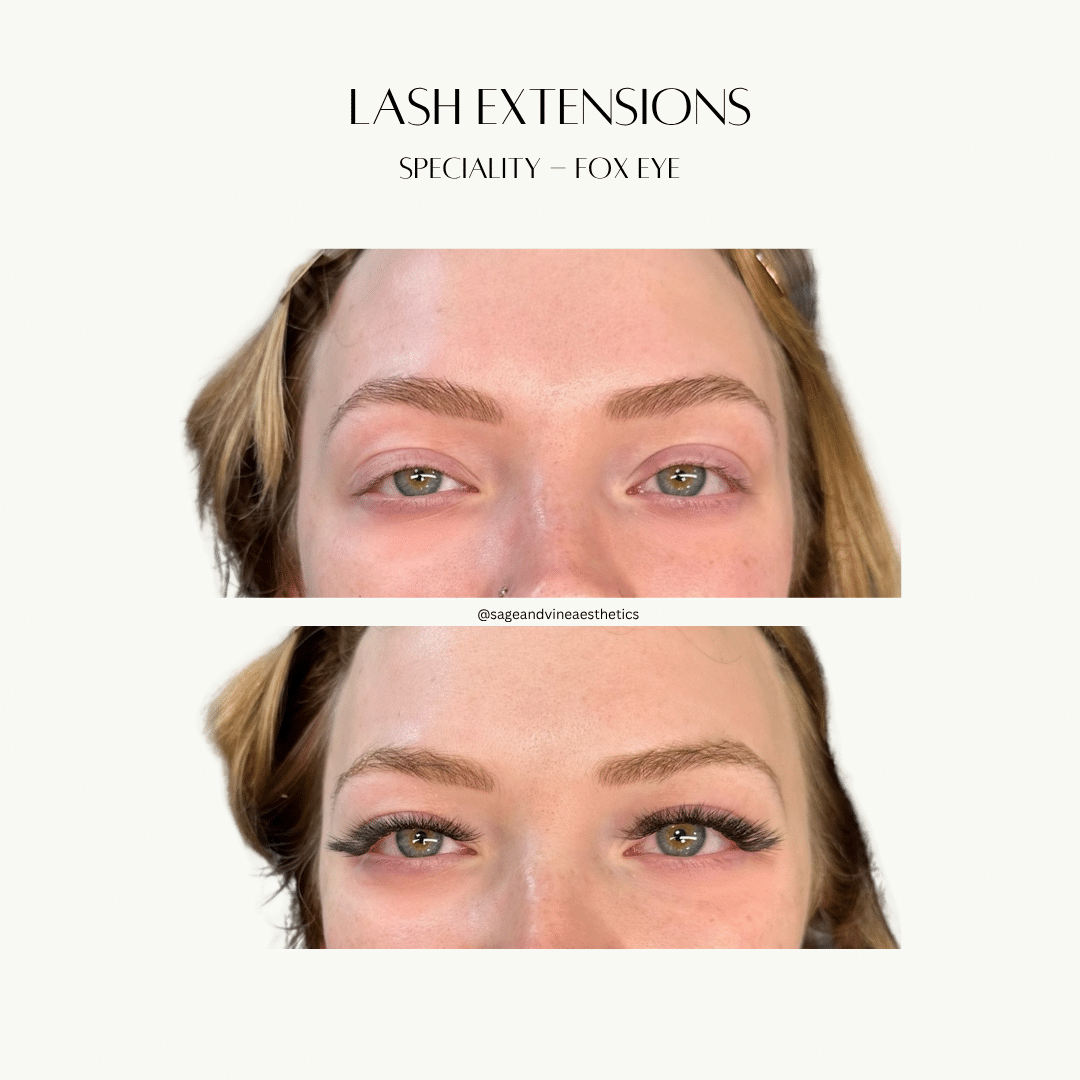 Before and After Image: Lash Extensions - front
